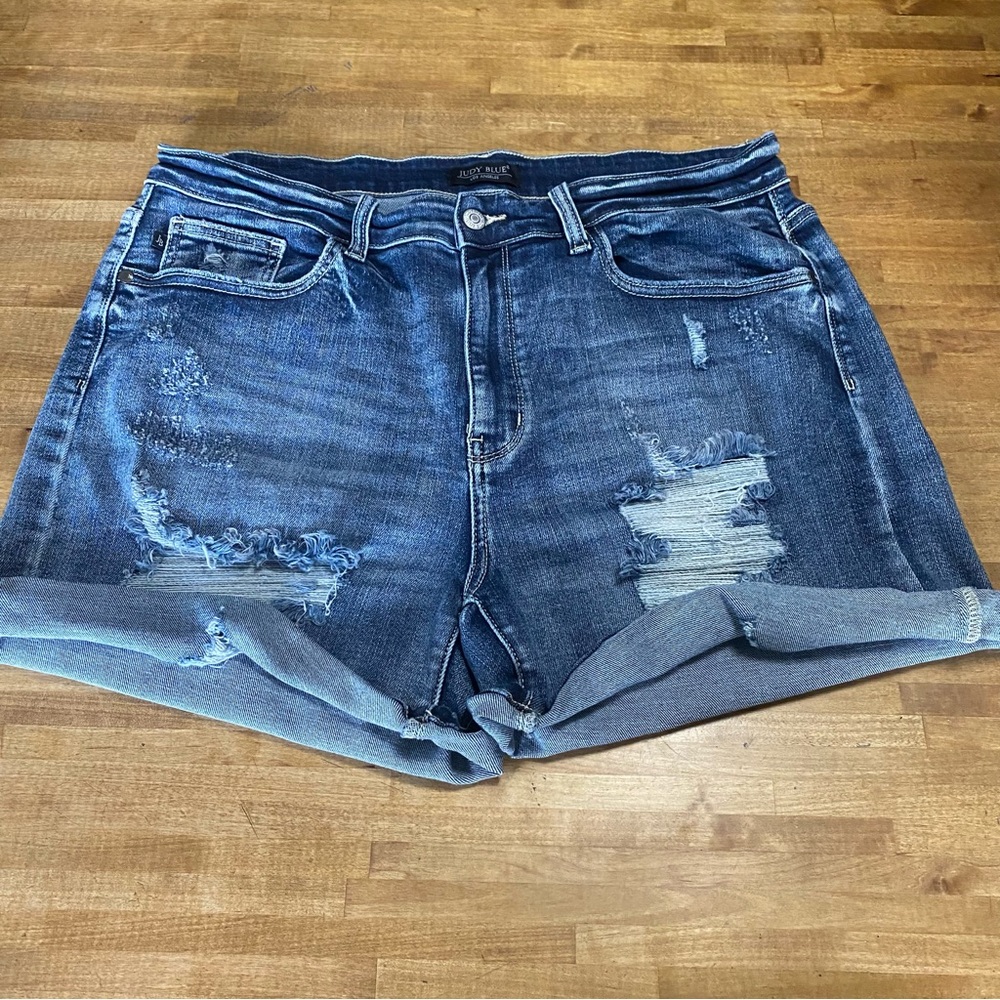 Judy Blue Distressed Denim Jean Shorts